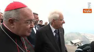 Il Presidente della Repubblica Mattarella visita la statua del Cristo Redentore a Rio de Janeiro