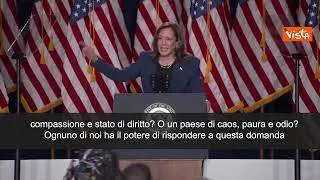 Kamala Harris: Scelta è tra libertà e Stato di diritto o un Paese di caos, paura e odio