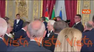 Mattarella arriva alla tradizionale cerimonia del Ventaglio al Quirinale con i giornalisti