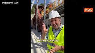 Salvini visita i cantieri stradali al Sud: "Questa è la vera unità d'Italia"