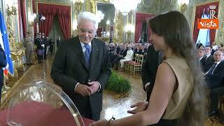 A Mattarella il "Ventaglio" della stampa parlamentare, la tradizionale cerimonia al Quirinale
