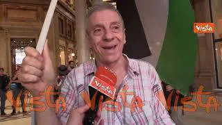 "Non si può accogliere un criminale di guerra", Herzog contestato fuori da Palazzo Chigi