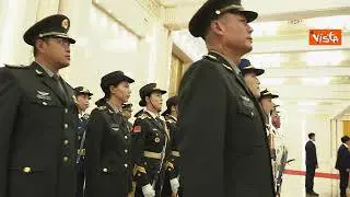 Meloni arriva alla Grande Sala del Popolo di Pechino per incontro con premier Li Qiang