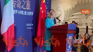 Meloni: "Legame Italia-Cina nato da capacità di osare, occorre renderlo più solido"
