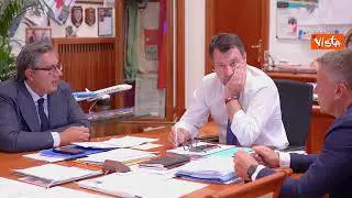 Salvini incontra Giovanni Toti a Roma