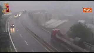 Anniversario Ponte Morandi, la sequenza del crollo ARCHIVIO