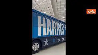 Ecco il pullman elettorale di Kamala Harris per le elezioni Usa