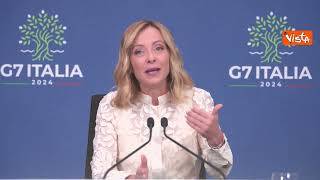 Meloni: "I Paesi del G7 uniti dalla difesa della libertà e della democrazia"