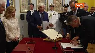 Alessandro Giuli è il nuovo Ministro della Cultura, le immagini del giuramento al Quirinale