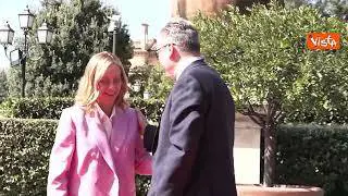 La premier Meloni incontra il premier inglese Keir Starmer a Villa Pamphilj a Roma