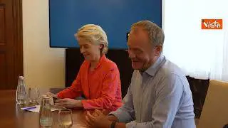 Von der Leyen in Polonia accolta dal premier Donald Tusk per sopralluogo in zone alluvionate