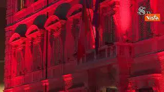 Giornata mondiale del cuore, la facciata del Senato illuminata di rosso per prevenzione malattie