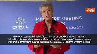 G7 Interno, Johansson: "Nessuno può combattere gruppi criminali da solo"