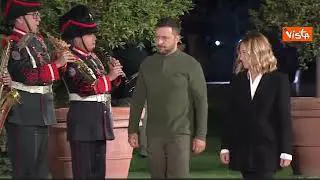 Meloni riceve Zelensky a Villa Pamphilj, a Roma