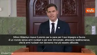 Nobel per la Pace a organizzazione antinucleare giapponese Nihon Hidankyo. L'annuncio