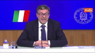 Manovra, Giorgetti: "No nuove tasse. Attenzione a redditi medio-bassi e lavoro dipendente"