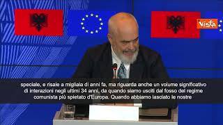 Migranti, Edi Rama: Italia ci ha accolto e salvato, dovevamo ricambiare