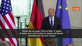 Scholz a Biden: "Grazie a tua leadership Putin ha fallito"