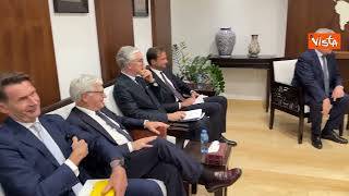 Antonio Tajani incontra il primo ministro palestinese Mohammad Mustafa a Ramallah