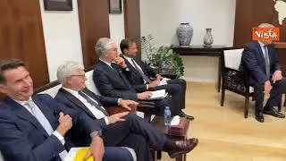 Antonio Tajani incontra il primo ministro palestinese Mohammad Mustafa a Ramallah