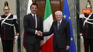 Il Presidente Mattarella incontra l'emiro del Qatar Tamim bin Hamad al-Thani