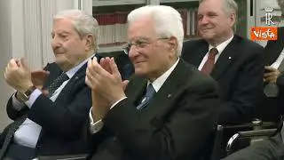 Mattarella alla cerimonia per il 70esimo anniversario della casa editrice Il Mulino a Bologna