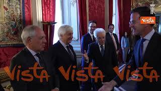 Il segretario della NATO Rutte incontra il Presidente Mattarella al Quirinale