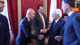 Rutte a Mattarella: "Signor Presidente good to see you"