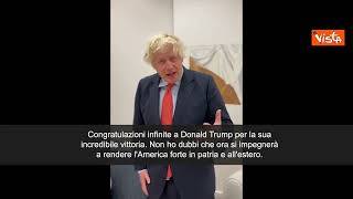 Boris Johnson: "Congratulazioni infinite a Donald Trump per la sua incredibile vittoria"