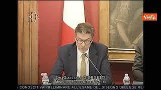 Giorgetti: Non sarei stupito dal rialzo delle stime preliminari del Pil