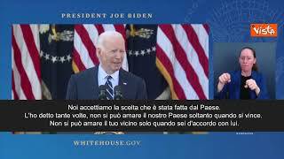 Biden: Accettiamo scelta popolo. Non si può amare Paese solo quando si vince