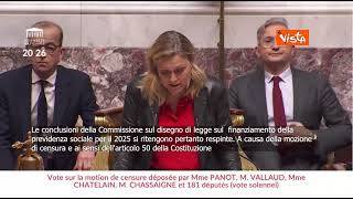 Passata la mozione di sfiducia in Francia, cade il Governo Barnier. L'annuncio