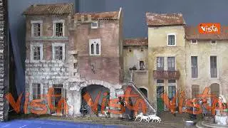 Il presepe allestito a Piazza Navona a Roma