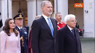 Il picchetto d'onore in Quirinale per il Re Felipe VI di Spagna