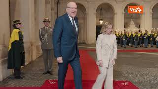 "How are you?", "I am fine and you?" Le prime parole tra Meloni e premier Libano Mikati a Chigi