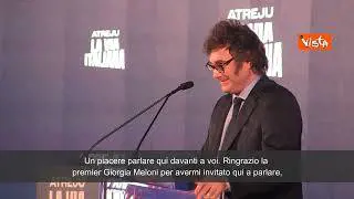 Milei ad Atreju: "Italiani e argentini uniti da retaggio comune, mi sento in famiglia" SOTTOTITOLI