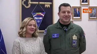 Meloni arriva in Lituania, la visita ai soldati italiani