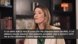 Metsola: Nel 2024 rafforzati i valori che rendono l'Europa una superpotenza di diritti