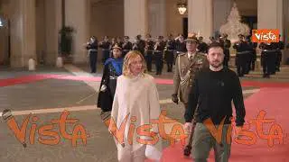 Zelensky a Palazzo Chigi accolto da Meloni