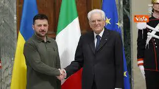 Il Presidente Mattarella riceve il presidente dell'Ucraina Zelensky al Quirinale