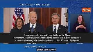 Biden: "L'accordo Gaza uno dei più difficili della mia vita"