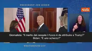 È uno scherzo? Biden incredulo a domanda su merito cessate il fuoco, se suo o di Trump?