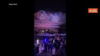 I fuochi d'artificio al ricevimento pre insediamento di Trump