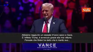 Trump: "A Gaza un cessate il fuoco epico, grazie alla mia vittoria"