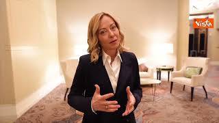 Meloni a Washington: "Qui per rafforzare relazioni con Usa davanti a sfide globali"