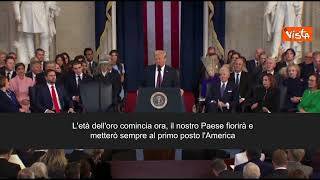 “L’età dell’oro comincia adesso”. Le prime parole di Trump dopo l’insediamento