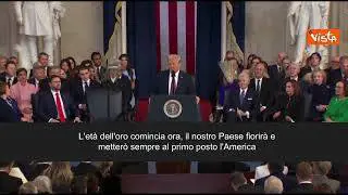 “L’età dell’oro comincia adesso”. Le prime parole di Trump dopo l’insediamento