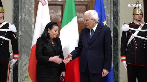 Mattarella riceve la presidente di Malta Myriam Spiteri Debono