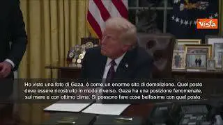 Trump: "Gaza come enorme sito demolizione, si possono fare cose bellissime laggiù"