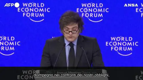  Milei a Davos: "Non sono solo, con me Trump, Musk, Meloni"